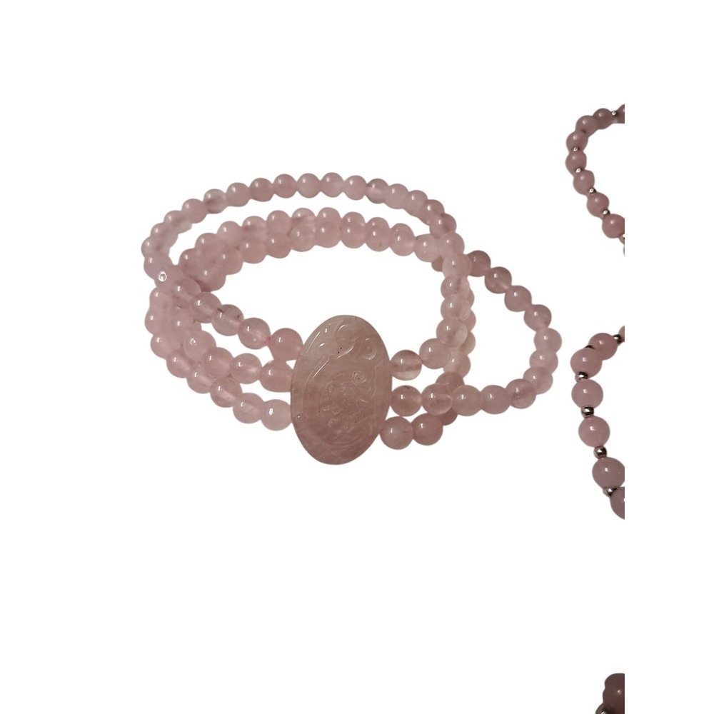 Pink Costume Jewelry‎ Lot. 5 Bracelets And 3 Necklaces - Picture 7 of 7